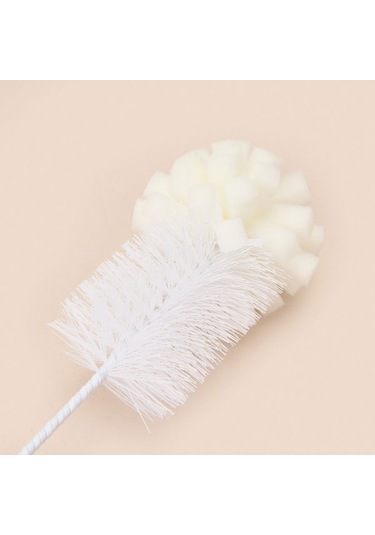 Kpm Bambu Saplı Matara Fırçası - Beyaz - 31,5 Cm