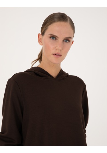 Pierre Cardin Kadın Kahverengi Sweatshirt 50314972-vr029 Kahverengi