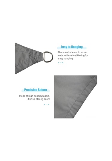 Ximistore9 2x2m Gri Bahçe Güneşlik Perdesi, Uv Korumalı, Dayanıklı Oxford Kumaş, Kolay Kurulum, Geniş Kullanım Alanı