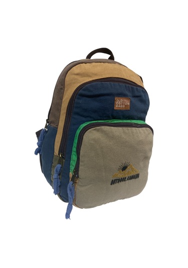 Kaliteli Siyah Vintage Salaş Baskılı Disayn Günlük Gezi Okul Sırt Çantası Revilla Bag 28x38cm Gri