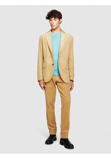 Sisley %100 Koton Slim Fit Kadife Ceket Erkek Bej Mont - 323a2sfrsw01b Sisley %100 Koton Slim Fit Kadife Ceket Erkek Bej Mont - 323a2sfrsw01b