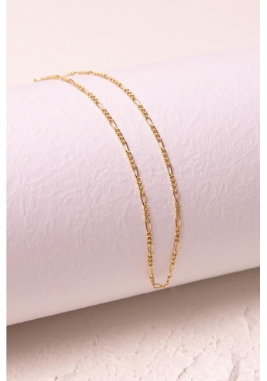 Altın Figaro Zincir Bileklik Çok Renkli