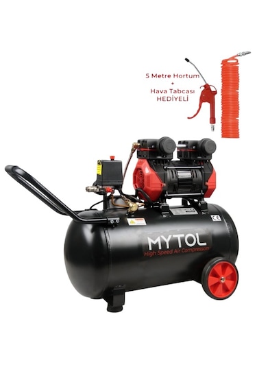 Mytol MYK501 Hızlı Yağsız 50 L Kompresör Hortum + Tabanca