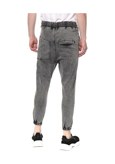 Beli Ve Paçası Lastikli Şalvar Model Erkek Kot Pantolon