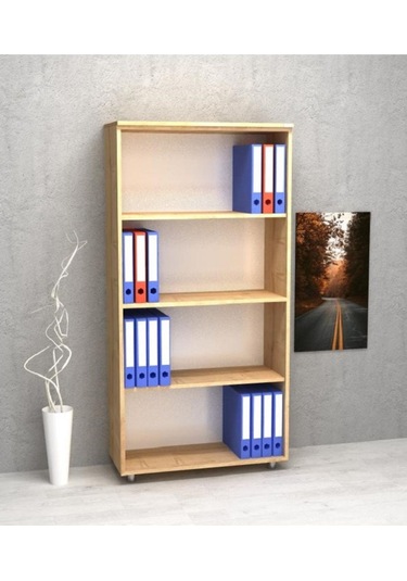 Kobiç Ofis Dosya Dolabı Raflı Suntalam Dolap 70x35x150cm Meşe Meşe