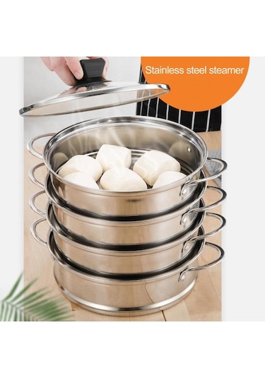 S Çörekler Vapur Gıda Sınıfı Fırın Aksesuarı Takviyeli Paslanmaz Çelik Çörekler Vapur Dayanıklı Üst Saplı Buharda Pişirme