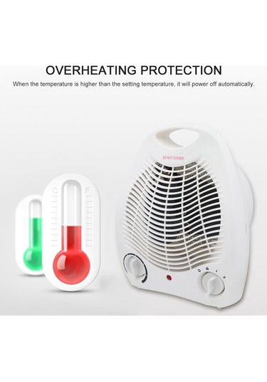 Reedark Taşınabilir Masa Üstü Isıtıcı - 1000w/2000w Ptc Seramik, Aşırı Isınma Koruma, Ofis/ev İçin