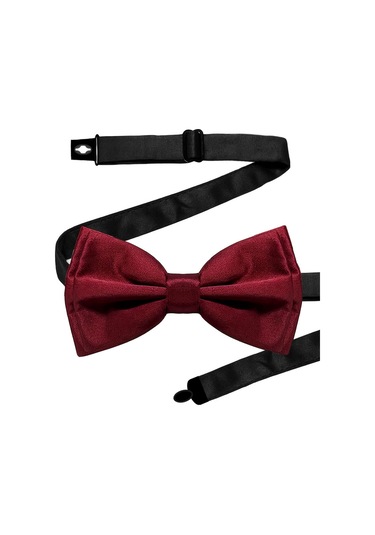 Bordo Ayarlanabilir Saten Çocuk Ve Bebek Papyonu Bordo