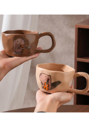 Capybara Moments Temalı Seramik Kupa Piyano