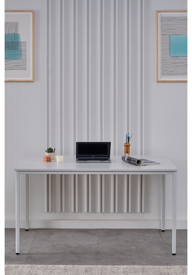 Sehpol Çalışma Masası 140x80x75 Cm Gri