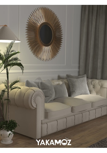 Br Yakamoz Açık Gri Kırlent , Yastık Kılıfı Kadife Görünümlü Velvet Touch Serisi Açık Gri