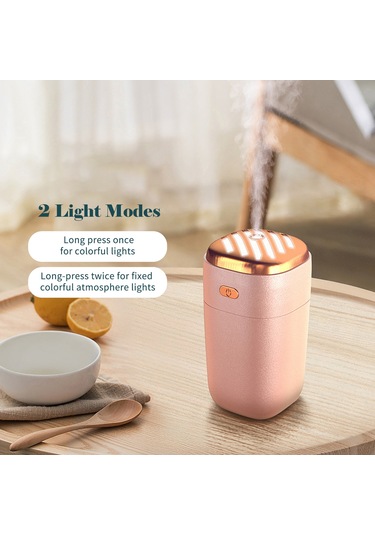 Leezsing 280ml Kişisel Renkli Buharlı Nemlendirici Uçucu Yağ Difüzörü Taşınabilir Usb Nemlendirici Otomatik Kapanma 2 Tip