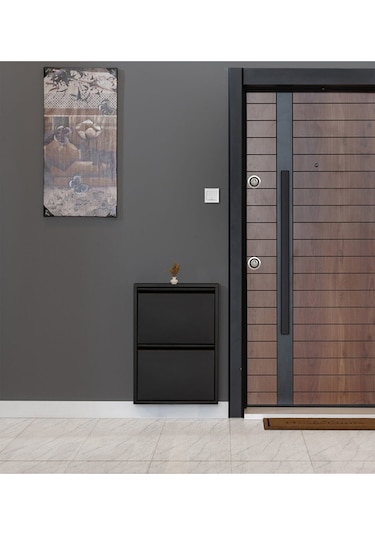 Kaser Metal 2'Li Metal Ayakkabılık Siyah