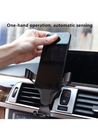 Joyhub Evrensel Yerçekimi Ayarlanabilir Araba Hava Firar Cep Telefonu Tutucu Montaj Stand Braketi Beşik Kavrama Siyah Yok Havalandırma