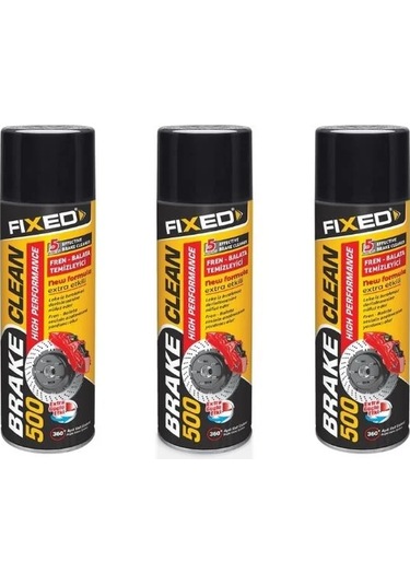 Sgs Fixed 3'lü Fren Balata Temizleyici Set 500 Ml