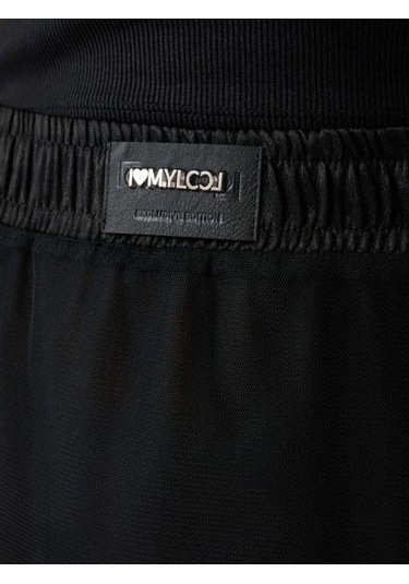 Kız Çocuk Tül Detaylı Astarlı Etek-14786 Siyah