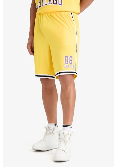 DeFactoFit Hızlı Kuruyan Standart Fit Sporcu Esnek Bantlı Paça Şort E4402AX25HSYL93