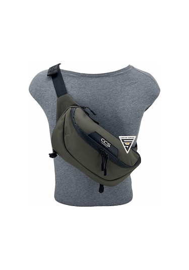 Ççs London 31412 Çift Gözlü Xl Bel Çantası Haki