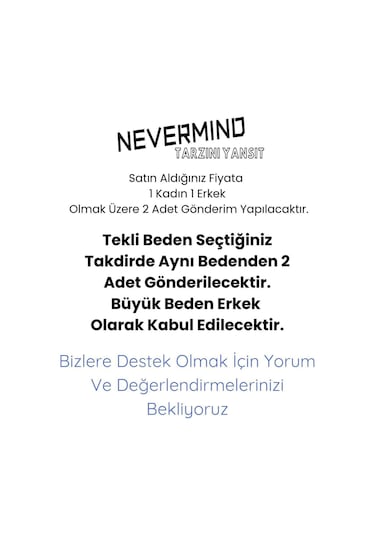 Nevermind Sevgili Çift Kombini Güneş ve El Desenli Hoodie Kapüşonlu Sweatshirt 2li Set Takım 3 İplik Pamuk Siyah