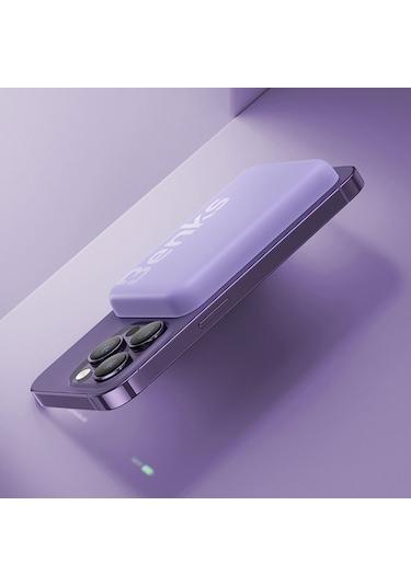 Benks Mp10 6000 mAh İnce Tasarımlı Magsafe Powerbank Mor