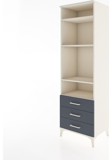 Hyperion Dolap 4 Raflı 3 Çekmeceli 60x44x195 Aytaşı-antrasit Aytaşı