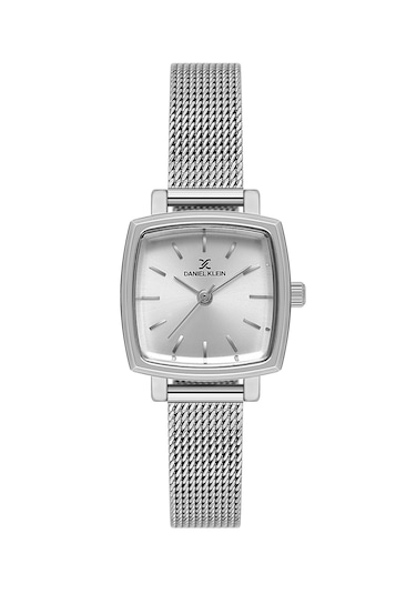 Daniel Klein Dke.1.13726.1 Hasır Kordonlu Minimal Kare Vintage Kadın Kol Saati Gümüş