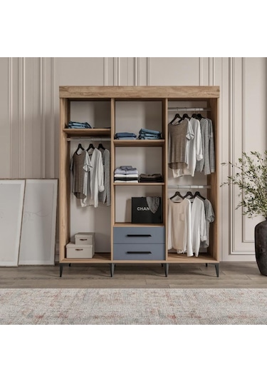 İzmir Cocuk Odası Takımı Tamamı Mdf Aynalı 3 Parça Antrasit - Flora