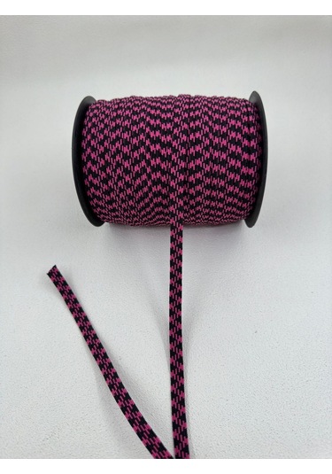 Paşateks 8 Mm Desenli Renkli Tres Lastik-5 Metre-pembe