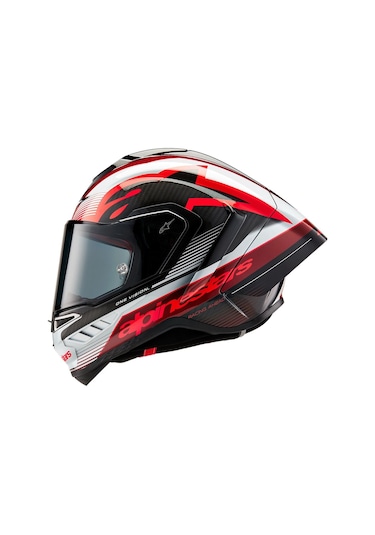 Alpinestars Supertech R10 Carbon Team Spor Motosiklet Kaskı Siyah Kırmızı Beyaz