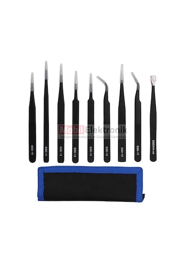 9 Adet Esd Cımbız Seti Telefon Tablet Pc Ps Saat Tamir Cımbızları