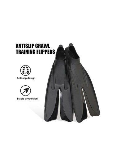 Yaozixa Siyah Tpr+polipropilen Yüzme Ayakaküsü - Serbest Yüzme, Dalış Ve Treningi İçin İyileştirilmiş İtki Ve Kontrol - S Bedeni Siyah