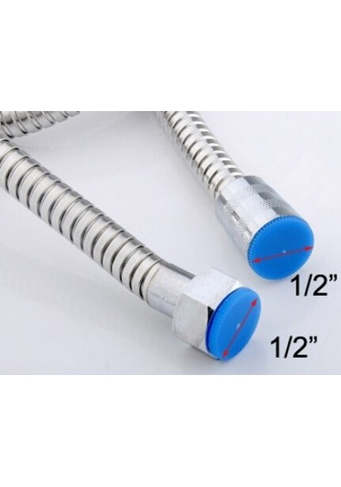 Banyo Duş Hortumu 1.5 Metre Krom Paslanmaz Çelik Tesisat Hortumu