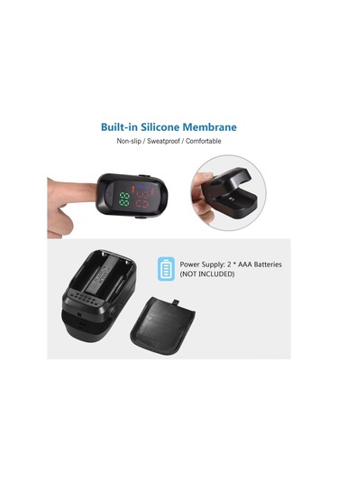 Qingmipy Portatif Parmak İçi Oksimetre, Spo2 Ve Nabız Ölçer, Çift Yönlü Ekran, 8sn Otomatik Kapatma, Askı İpili Pil Yok