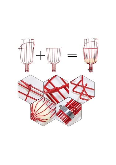 Sones Sökme Meyve Toplama Aletleri Bahçe Meyve Toplama Cihazı Kırmızı