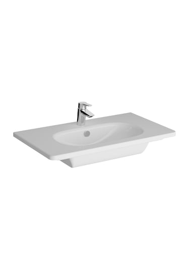 Vitra Zentrum Etajerli Lavabo 80 x 46 CM-Beyaz 7793B003-0001