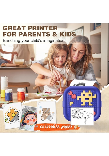 X3 Yapı Taşı Tasarımı Mini Bluetooth Termal Yazıcı Taşınabilir El Tipi Mürekkepsiz Yazıcı