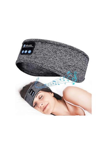 Hfambition Sunmostar Gri Bluetooth Uyku Kafatası - İki Yönlü Mikrofonlu, 3'ü 1 Fonksiyonlu, Spor Ve Uyku İçin Konforlu Kulaklık Diğer