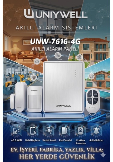 Unıywell 7616 Akıllı Alarm Set