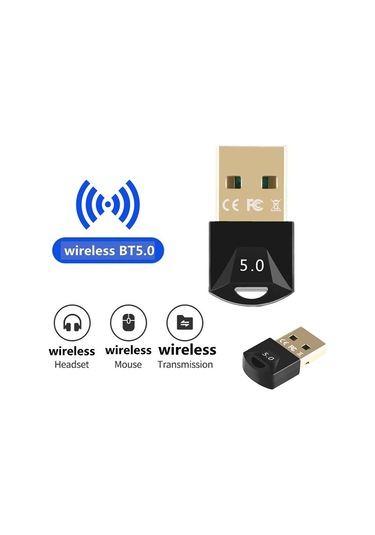 Wezone Usb Bluetooth 5.0 Adaptörü - Sürücü Gerektirmeyen Bilgisayar Transmitter/receiver - 3mbps Hızlı Veri Transferi