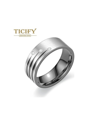 Siyah Avrupa Ve Amerikan Moda Titanyum Çelik Çift Yüzük Mizaç Zirkon Yüzük 12 Siyah