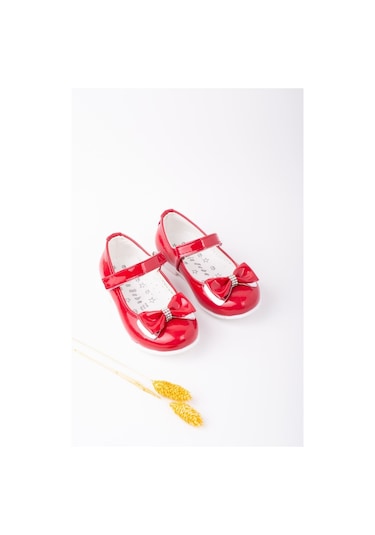 Gimer - Kız Bebe Rugan Ayakkabı - Eng011608Bg Kırmızı