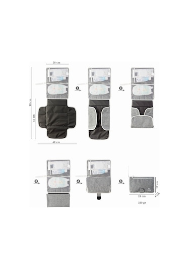 Picky Baby Alt Açma Bakım Çantası / Antrasit