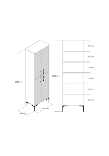 Variant Berlin A Çok Amaçlı Dolap Ceviz/Krem