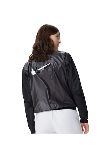 Nike Swoosh Run Jacket Kadın Koşu Ceketi Siyah