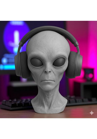 Alien Kulaklık Standı 3d Baskı Oyuncu Aksesuarı Masaüstü Dekor
