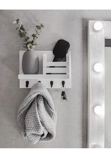 Dekoratif Beyaz Anahtarlık