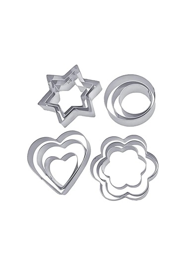 Moveevo 12'li Paslanmaz Çelik Pasta, Kurabiye, Tatlı Kalıbı Seti - Yeniden Kullanılabilir, Dayanıklı, Hamur Kesme Ve Pastane Aleti Gümüş Moveevo 12'li Paslanmaz Çelik Pasta, Kurabiye, Tatlı Kalıbı Seti - Yeniden Kullanılabilir, Dayanıklı, Hamur Kesme Ve Pastane Aleti Gümüş