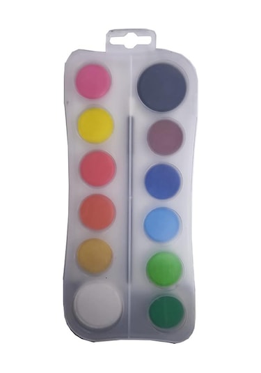 12 li Jumbo Sulu Boya 1 Adet Jumbo Suluboya 12 Renk Fırçalı Sulu Boya Seti