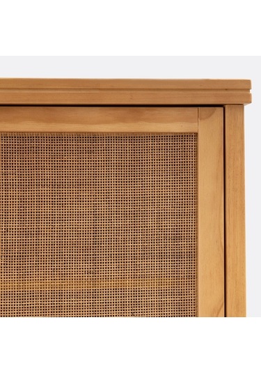 Altea Rattan Detaylı Masif Gardırop Ahşap