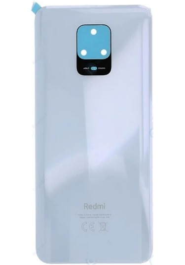 Xiaomi Redmi Note 9 Pro Beyaz Arka Pil Kapağı Batarya Kapağı Beyaz